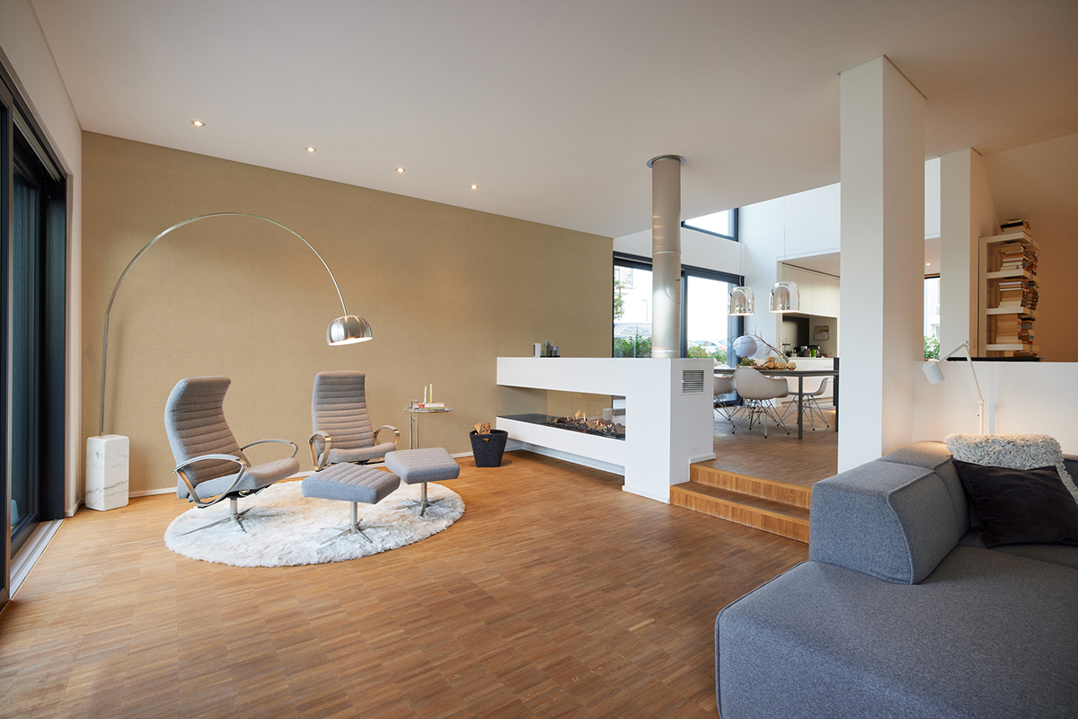 Papier peint Strié beige et blanc irisé - My Home My Spa d'A.S. Création | Réf. SP15857