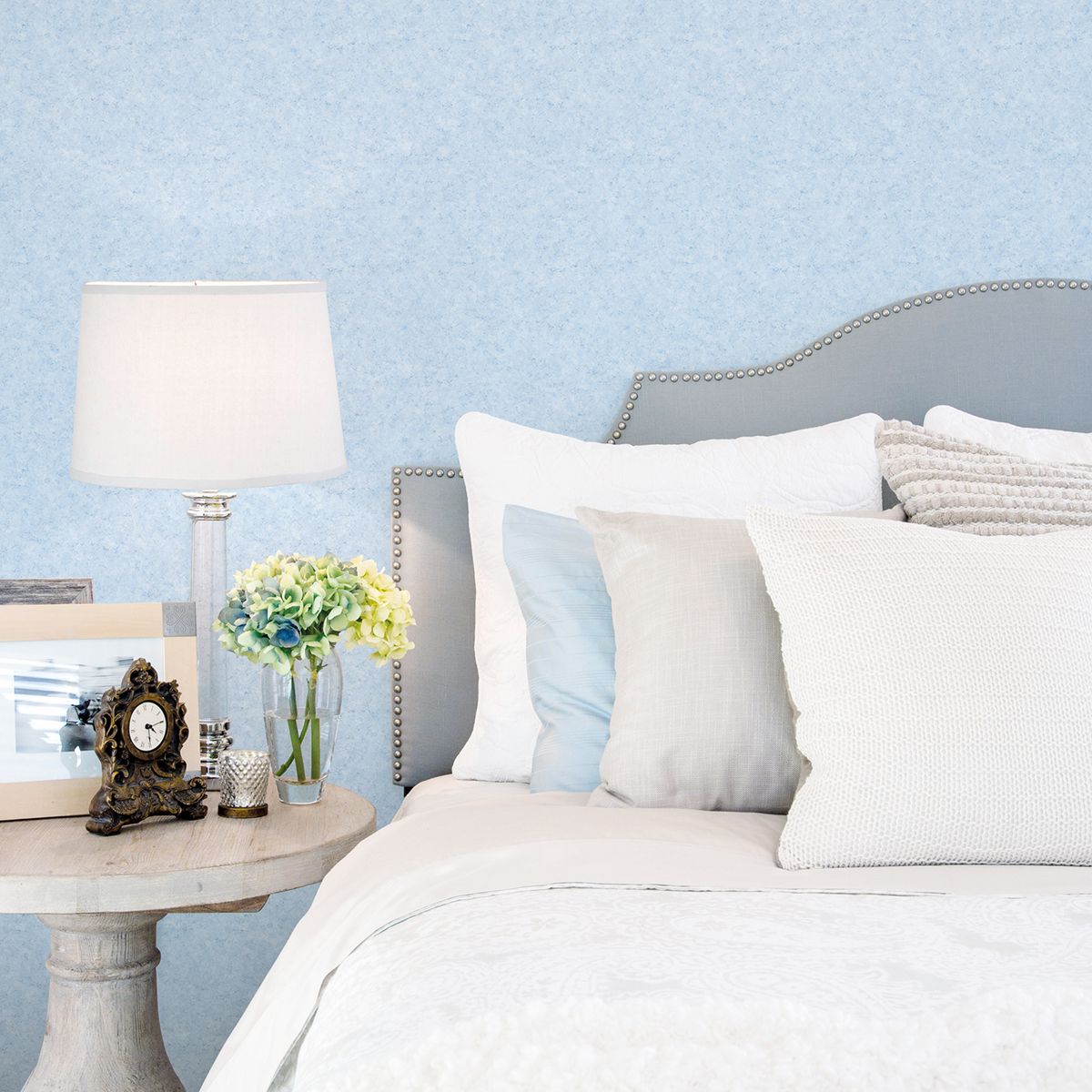 Papier peint Faux Uni Effet Marbre bleu - Mini Prints de Lutèce | Réf. LTC-G56670