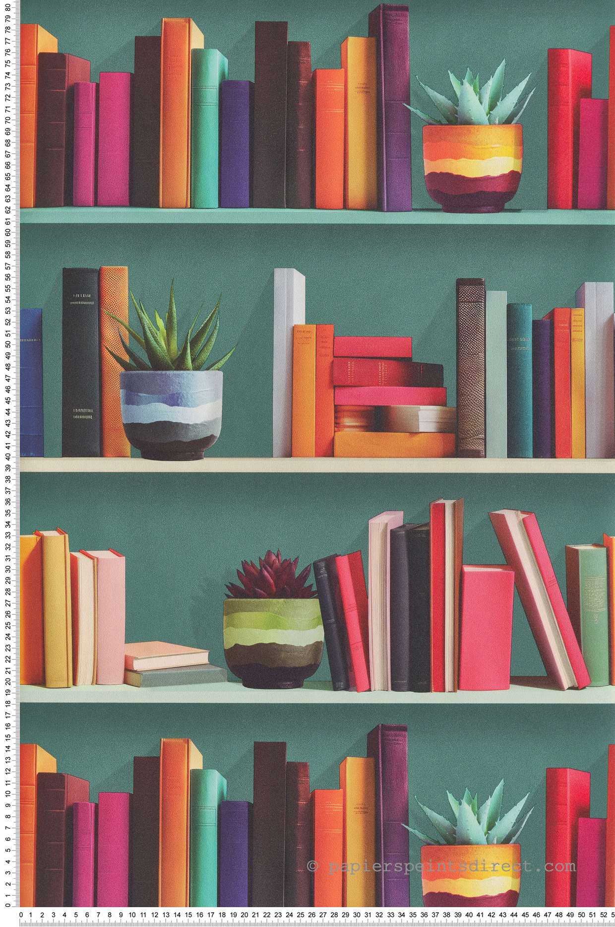 Papier Peint Bibliothèque Plante vert - Artifice d'Ugépa | Réf. UGP-M79504