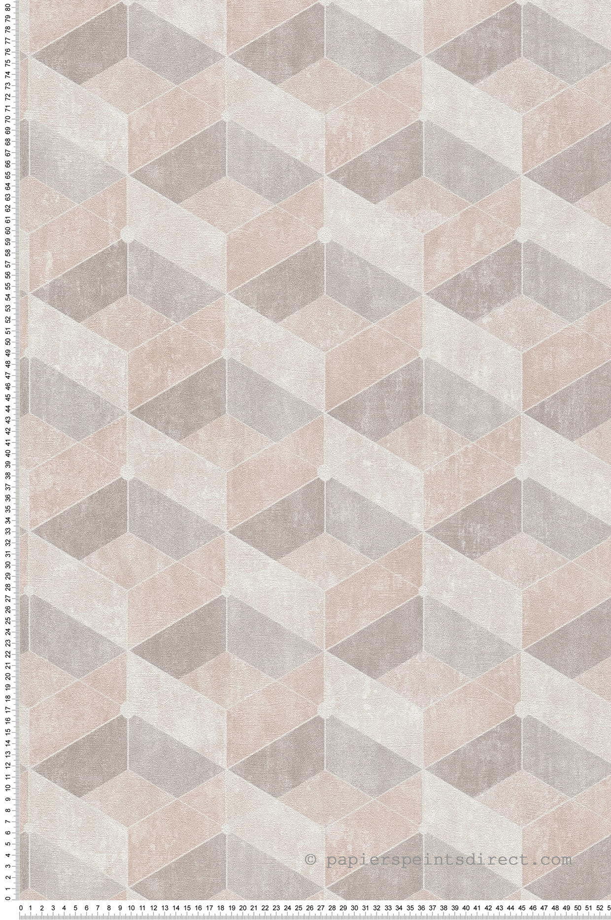 Papier peint 3D Géométrique Cubes beige rose - Titanium 3 d'AS Création | Réf. SP15619