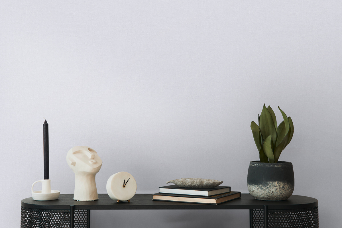 Papier peint Uni Toile blanc lavande - Pure Elegance d'A.S. Création | Réf. AS-397744