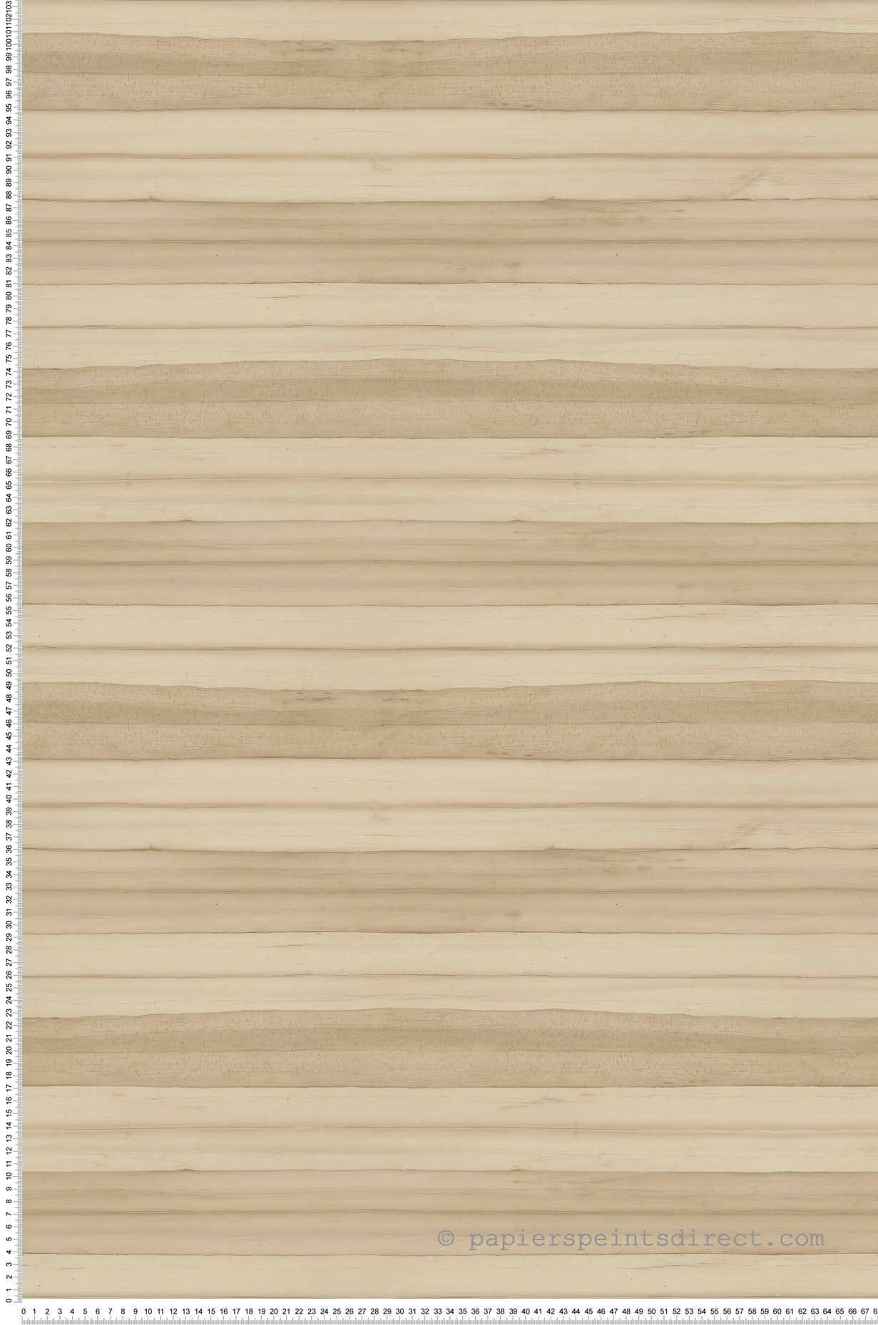 Papier peint Lamelle d'Écorce beige chêne - Greenhouse de York (Initiales) | Réf. INI-GO8261