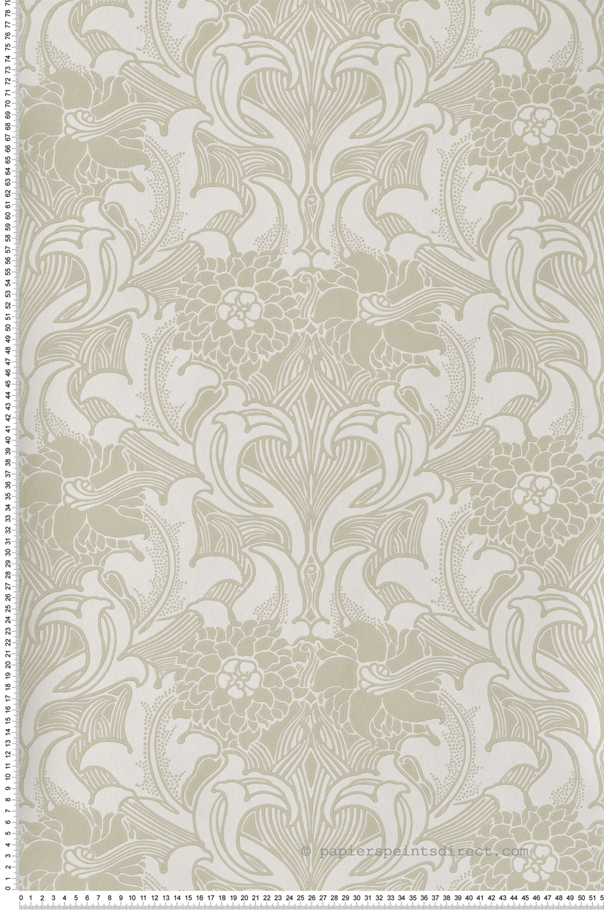 Papier peint Médaillon Dahlia Scroll Mirror - National Trust Papers 3 de Little Greene | Réf. 0263DAMIRRO