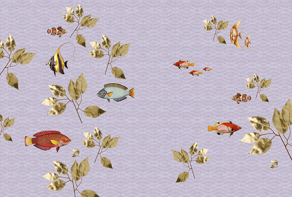 Papier peint panoramique Poissons Brillant Fish 2 - Référence DD114342 - Intissé 200g/m2 - Standard 400 x 270