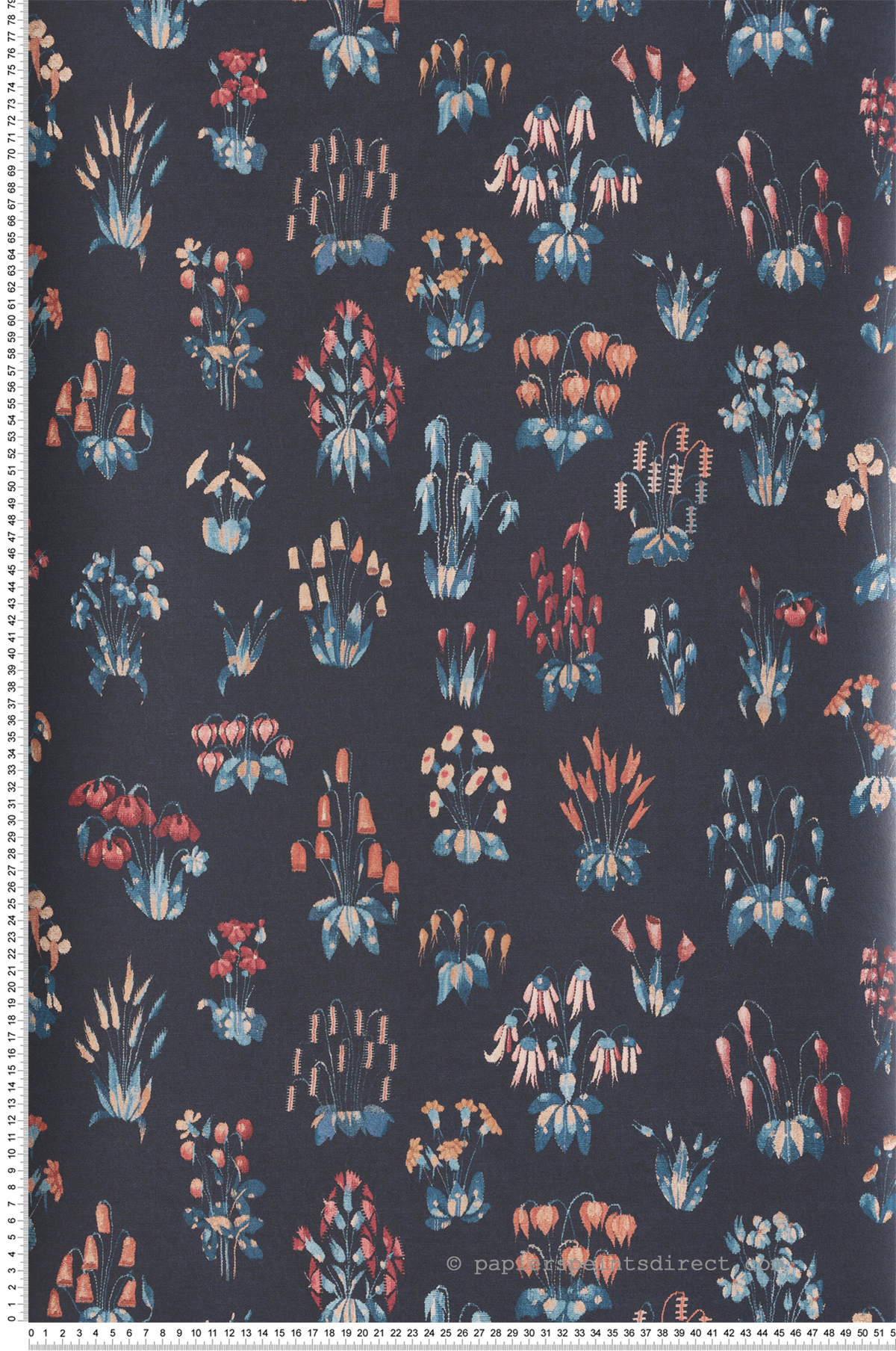 Papier peint fleuri Millefleur Knight - National Trust Papers 2 de Little Greene | Réf. 0260MFKNIGH