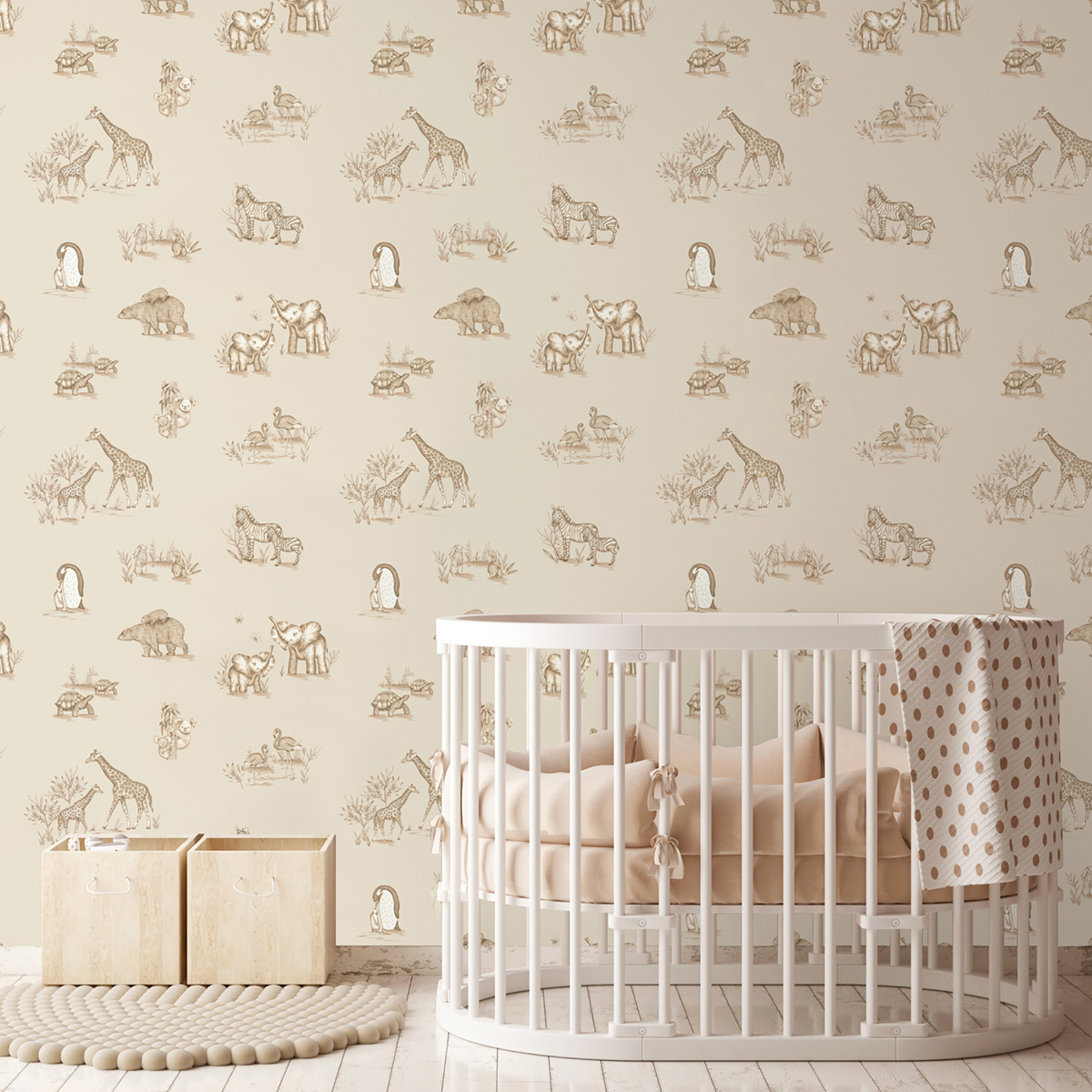 Papier peint Animaux Éléphant Safari beige - Imagine de Lutèce AMB2 | Réf. LTC-DL27553
