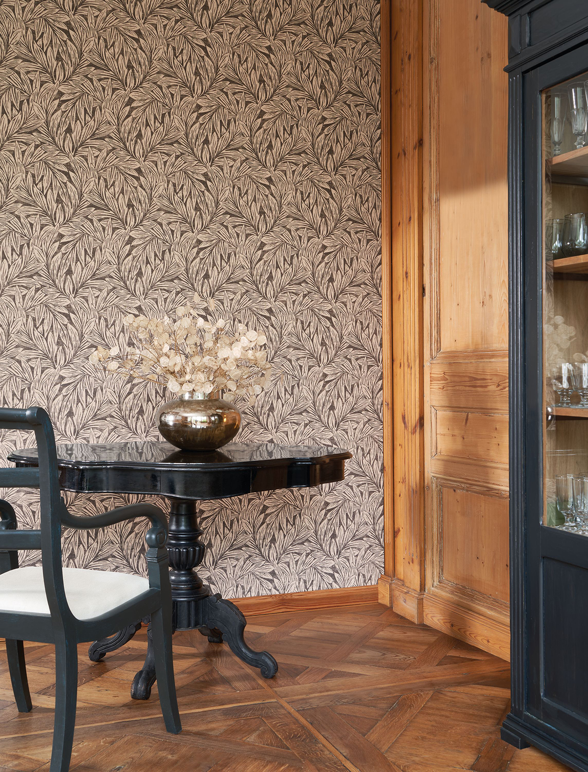 Papier peint Feuillage Danube charbon - Vienne de Casadéco | Réf. VIEN87371730