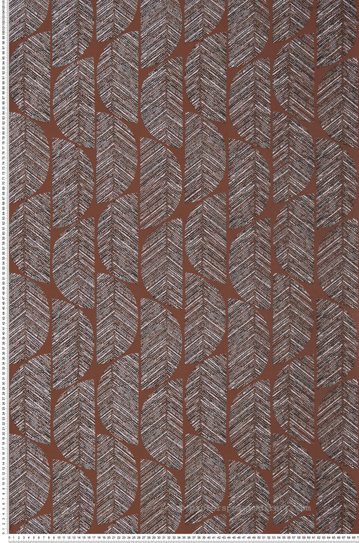Papier peint Ethnique Abelia Terracotta - Orphée de Casamance | Réf. CAS-74721224