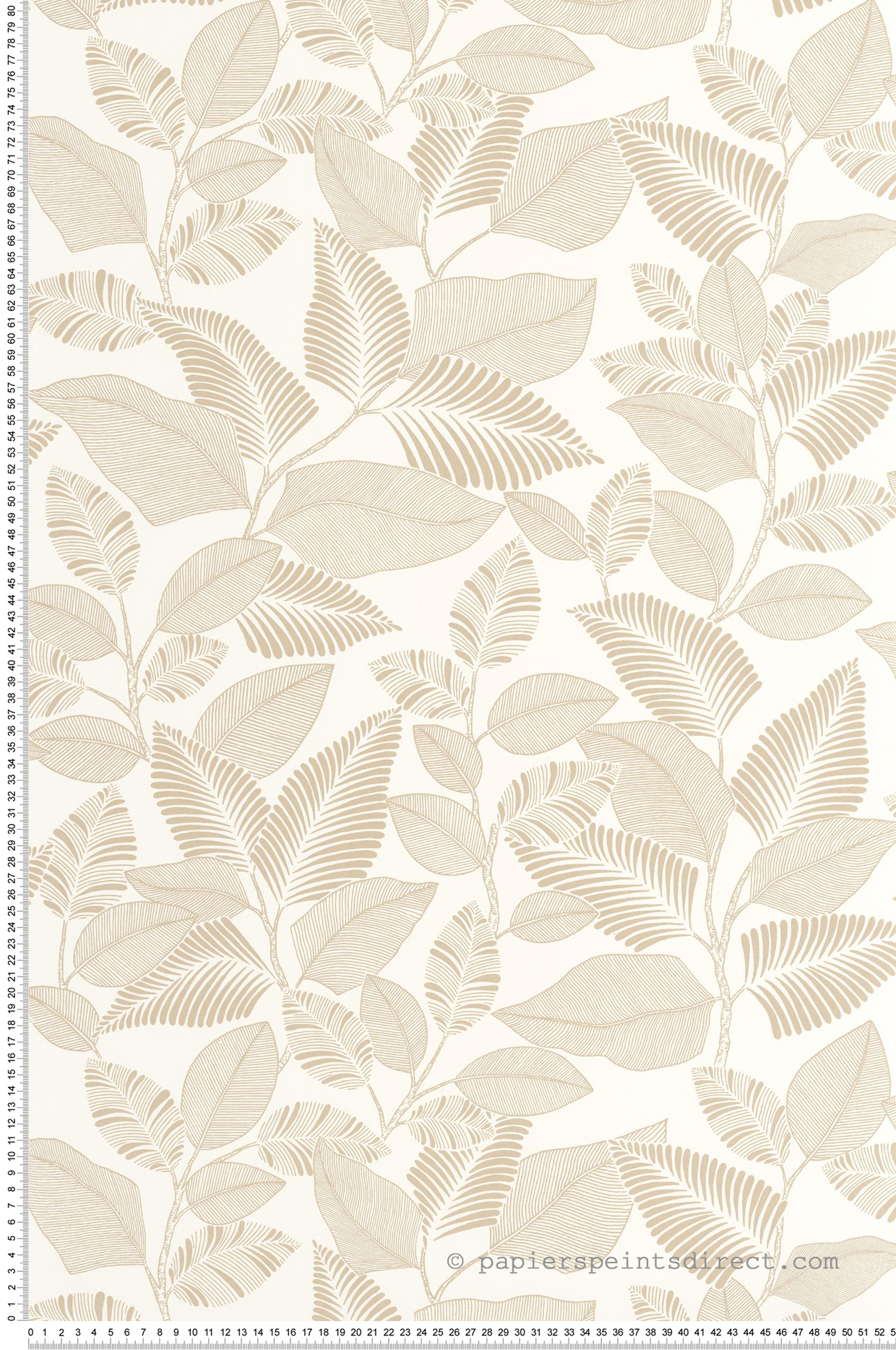 Papier peint Feuillage Paraty beige - Rio de Casadéco | Réf. RIOC201801430