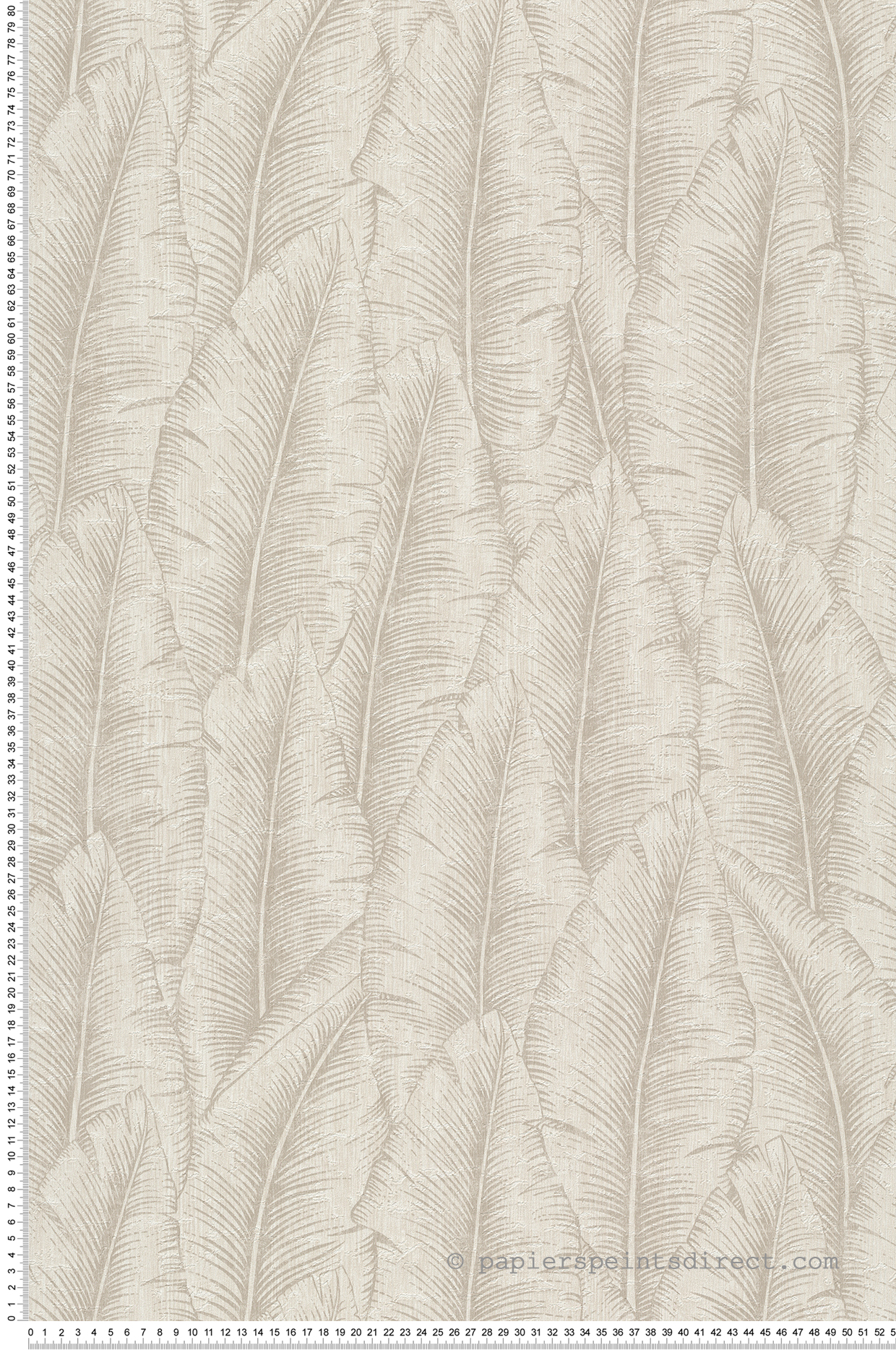 Papier peint Feuillage Jungle beige clair - Santal de Montecolino | Réf. MC-CU3201