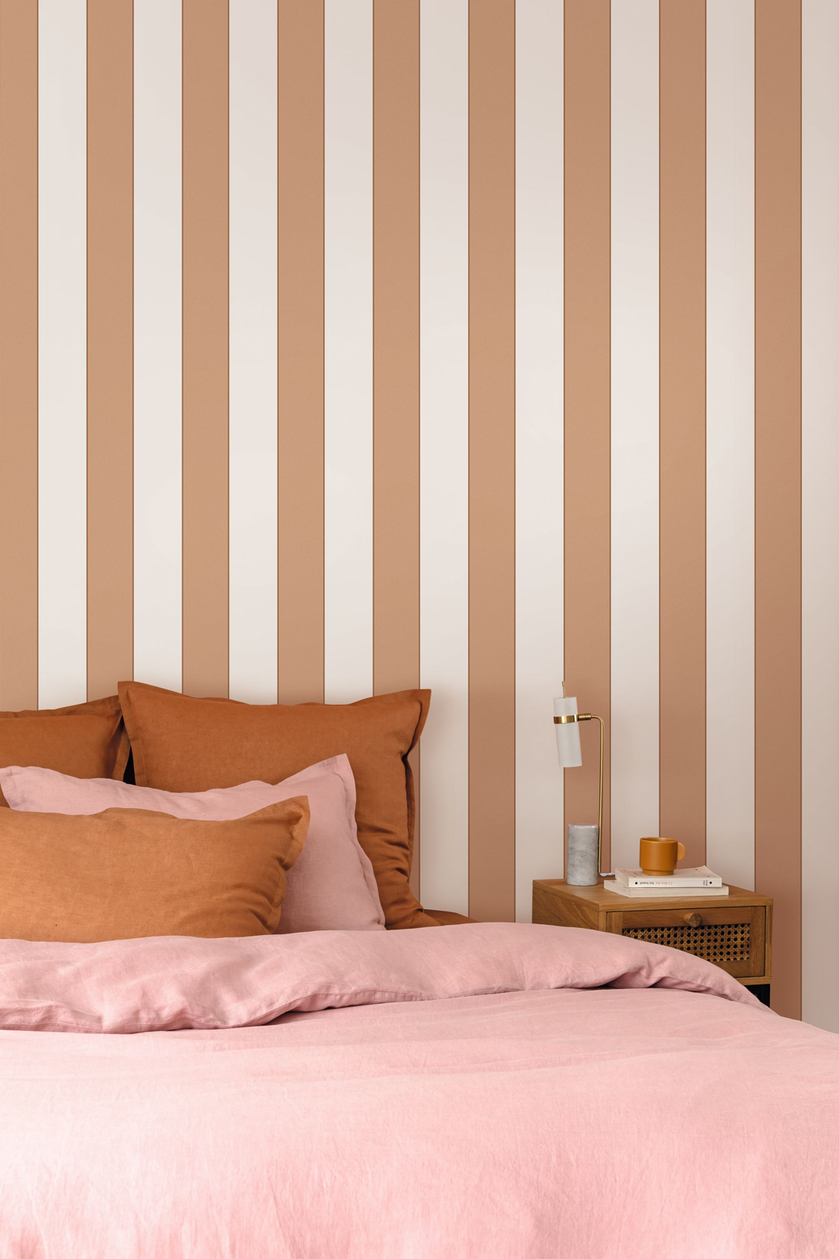 Papier peint Rayures Golden Lines terracotta cuivré - Moonlight 2 de Casélio AMB | Réf. MLGT101074044