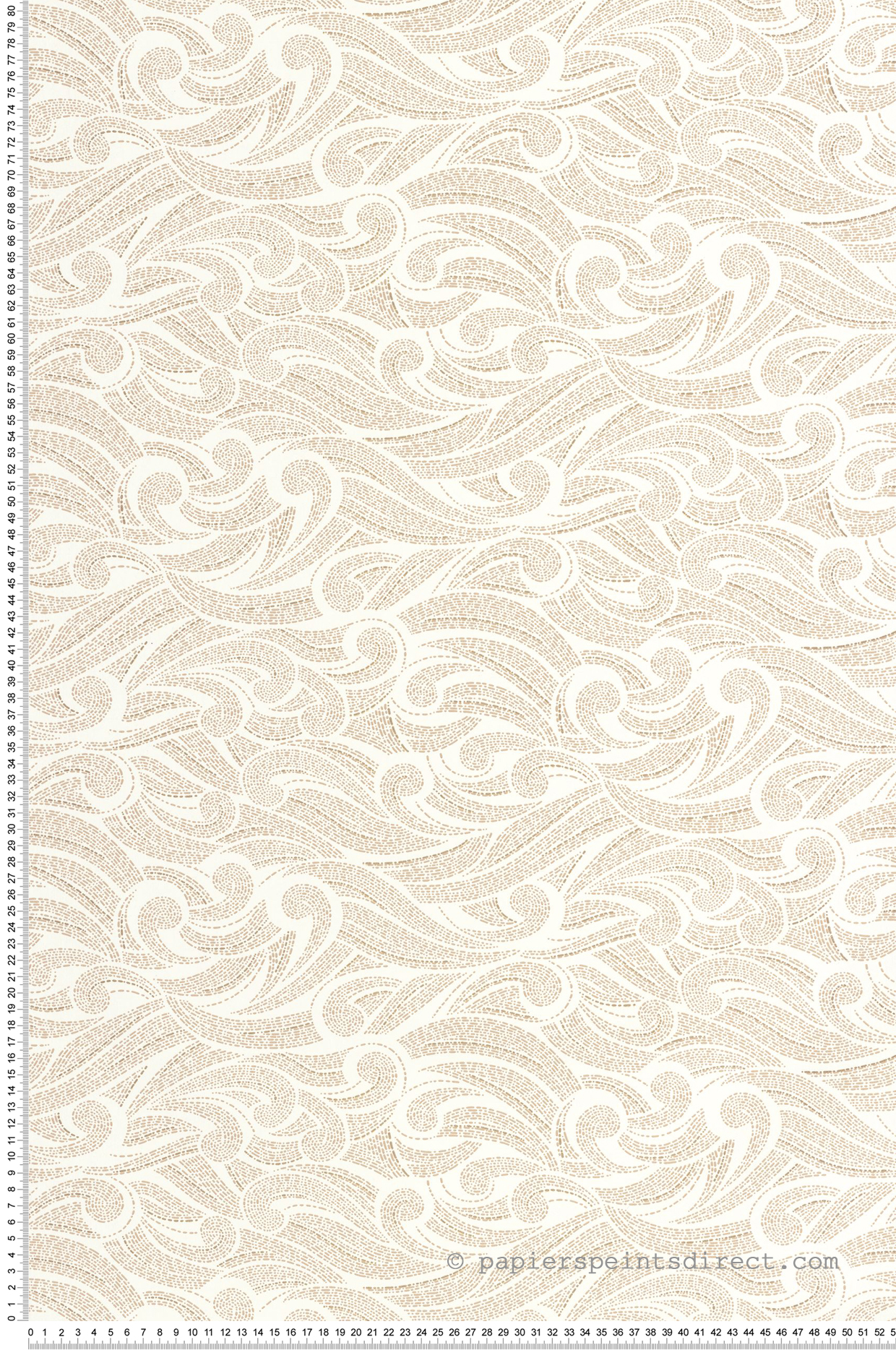 Papier peint Vague Harmony blanc doré - Light de Casélio | Réf. LIG106640127