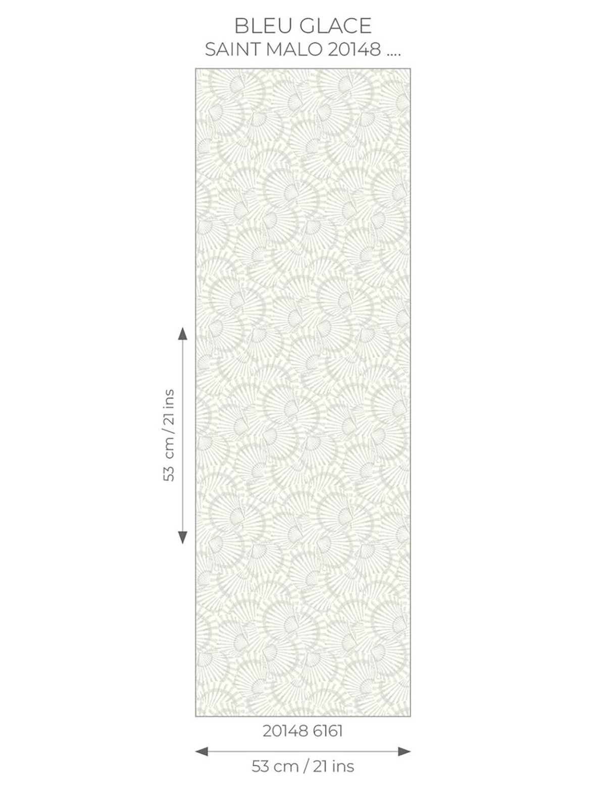 Papier peint Coquillage Saint Malo bleu blanc - Seaside de Casadéco AMB7 | Réf. SEAS201486161