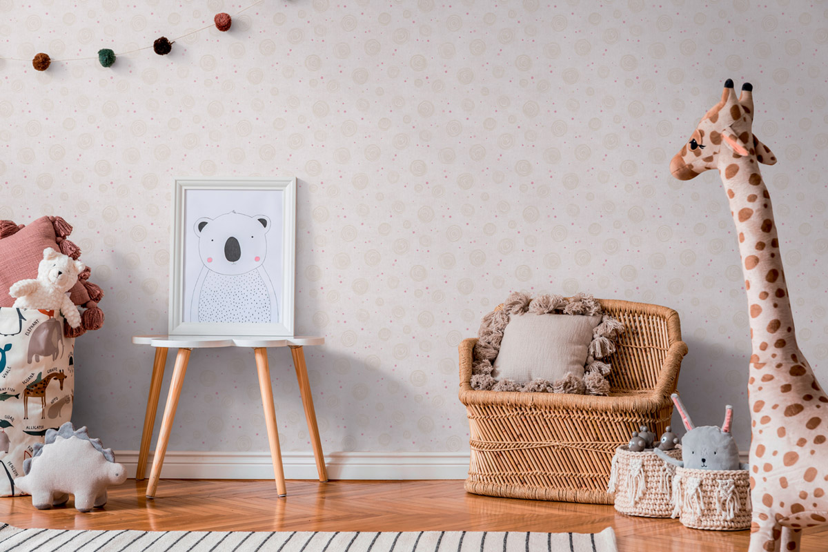 Papier peint Rond Bébé beige - Lilly & Luis d'A.S. Création | Réf. AS-771393