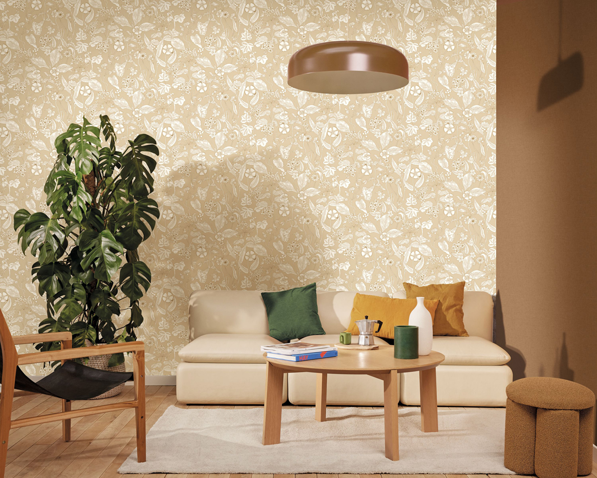 Papier peint Floral Lightness beige - Light de Casélio | Réf. LIG106601010