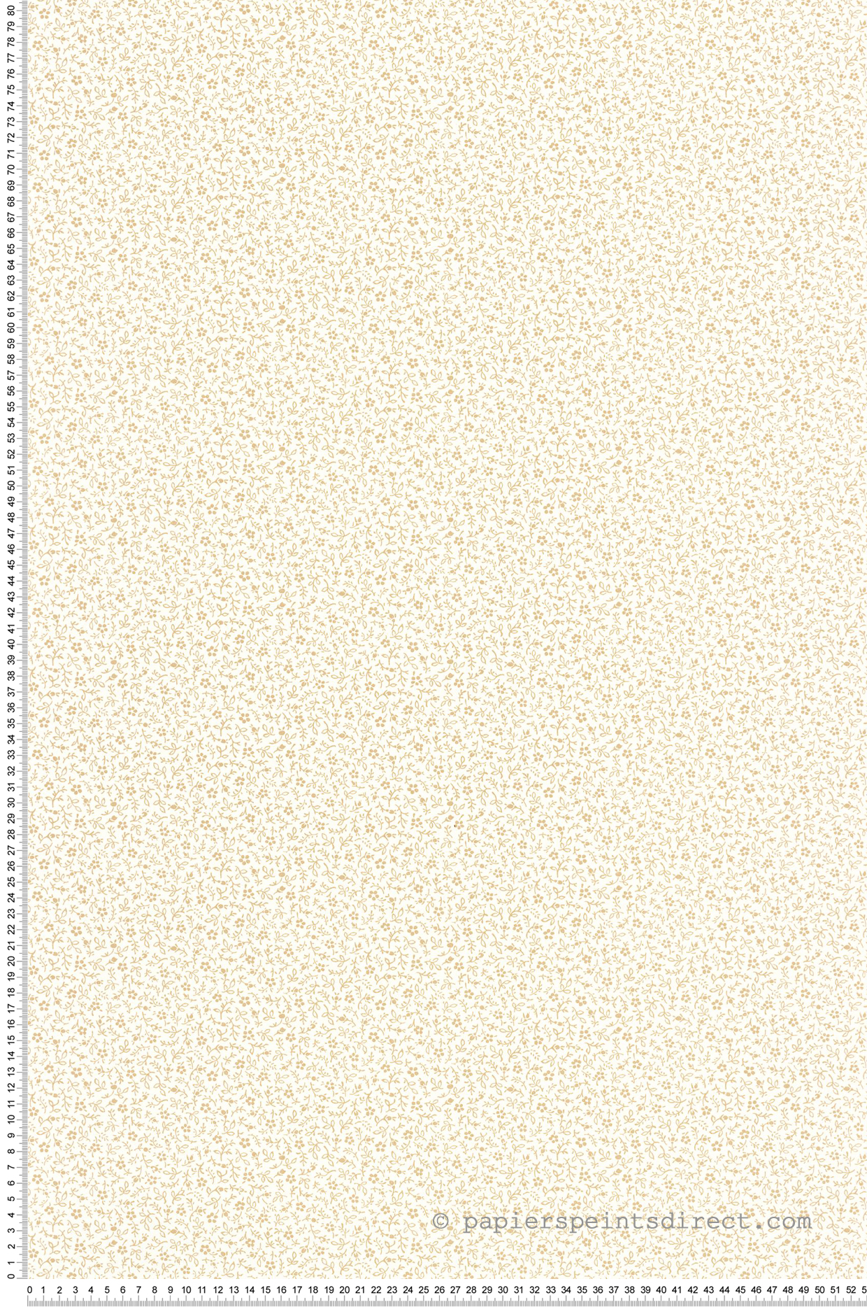 Papier peint Fleuri Myosotis beige blanc - Flower Market de Casadéco | Réf. FLOM89231111