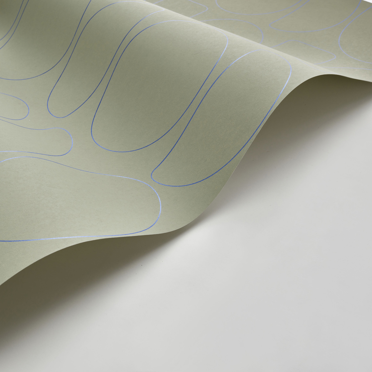 Papier peint Forme Légèreté Arrondie Métallisé vert kaki - Alchimie de Casadéco AMB4| Réf. ALMI89927103