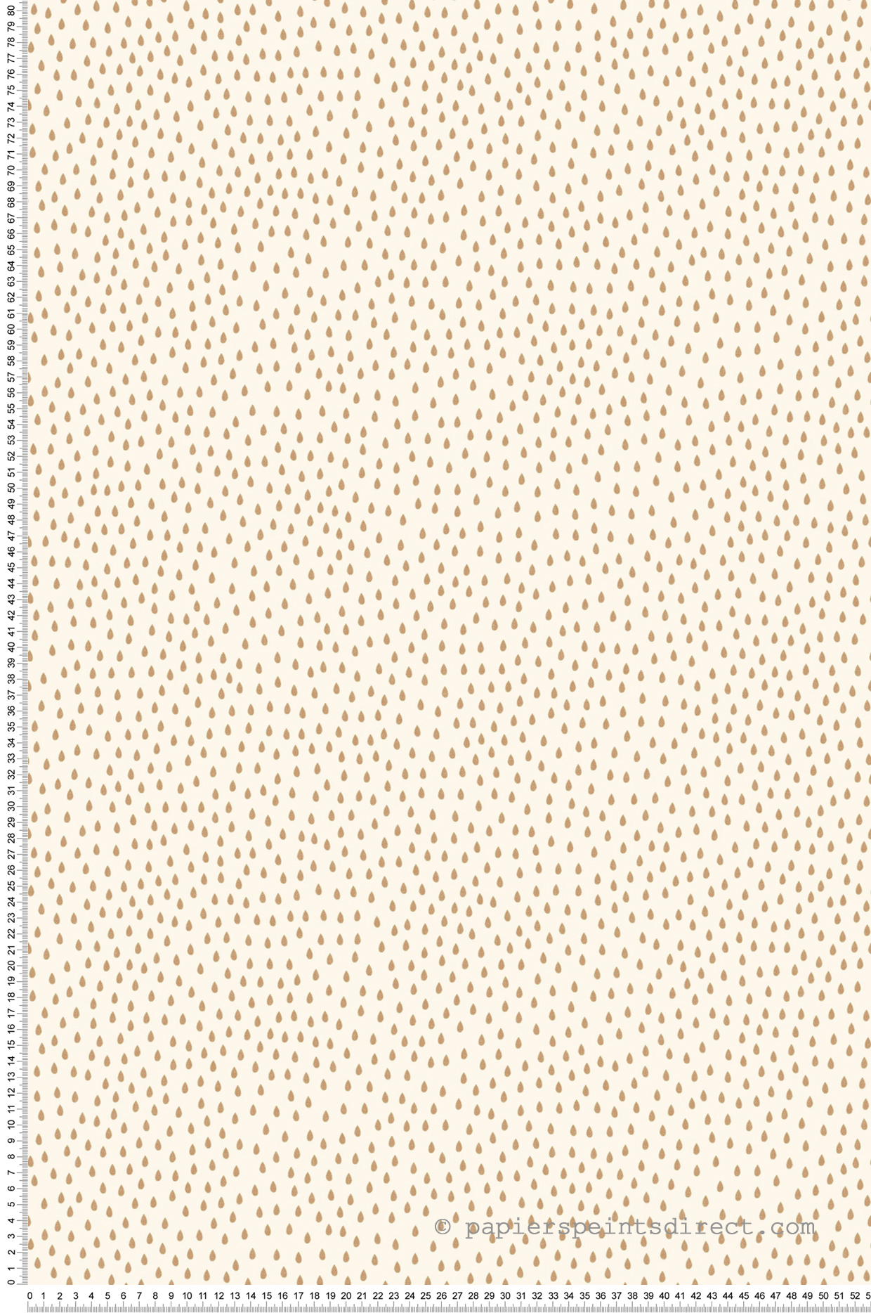 Papier peint Goutte Ondée blanc et or - Bohème de Casélio | Réf. BOM103162057