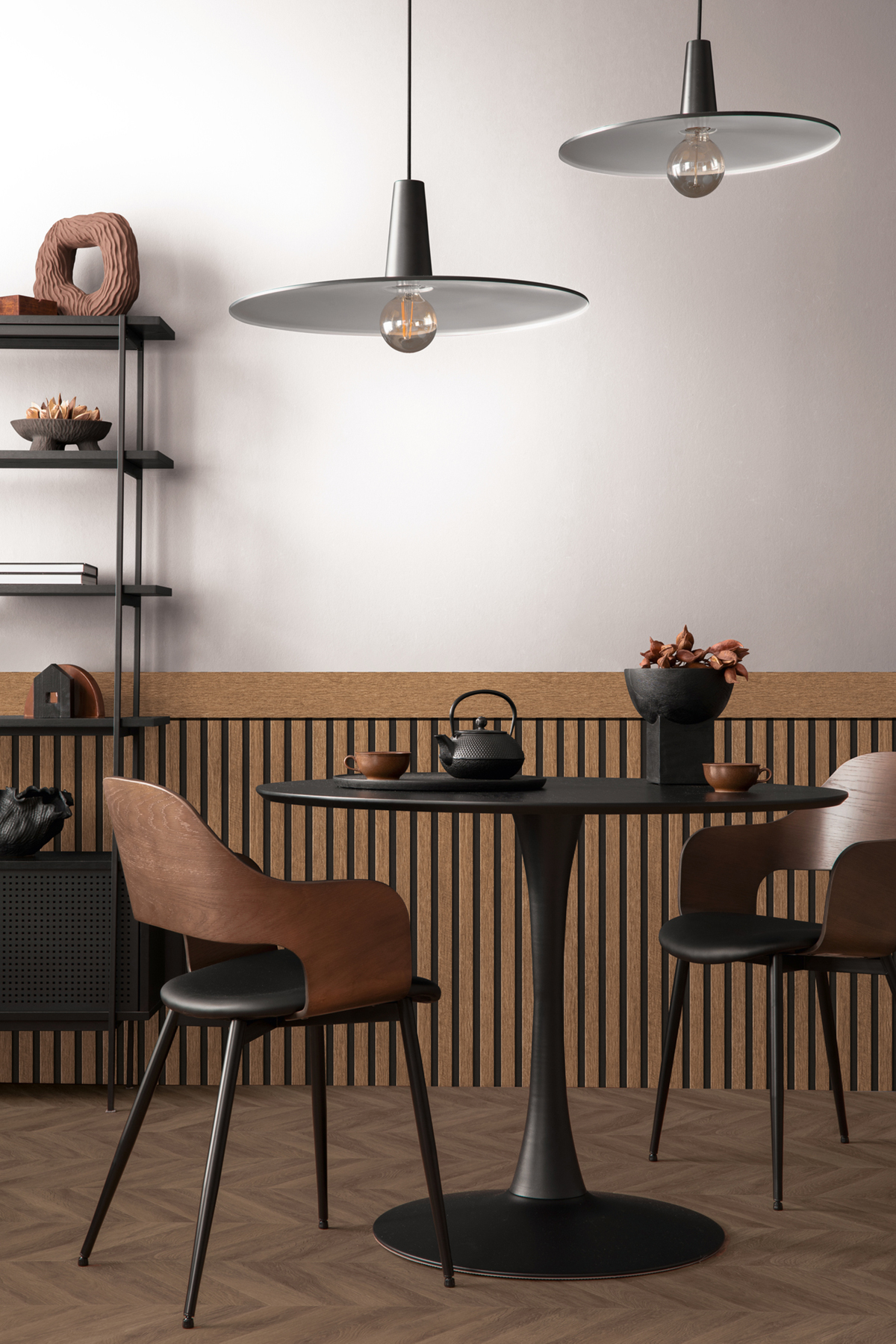 Papier peint Soubassement Tasseau Bois chêne foncé - Wallpanel d'A.S. Création AMB1 | Réf. AS-397444