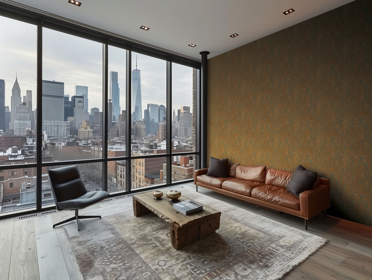 Papier peint Faux Uni Béton Urbain camel argenté - Metropolitan Stories 4 Hot Spots d'A.S. Création | Réf. AS-786296