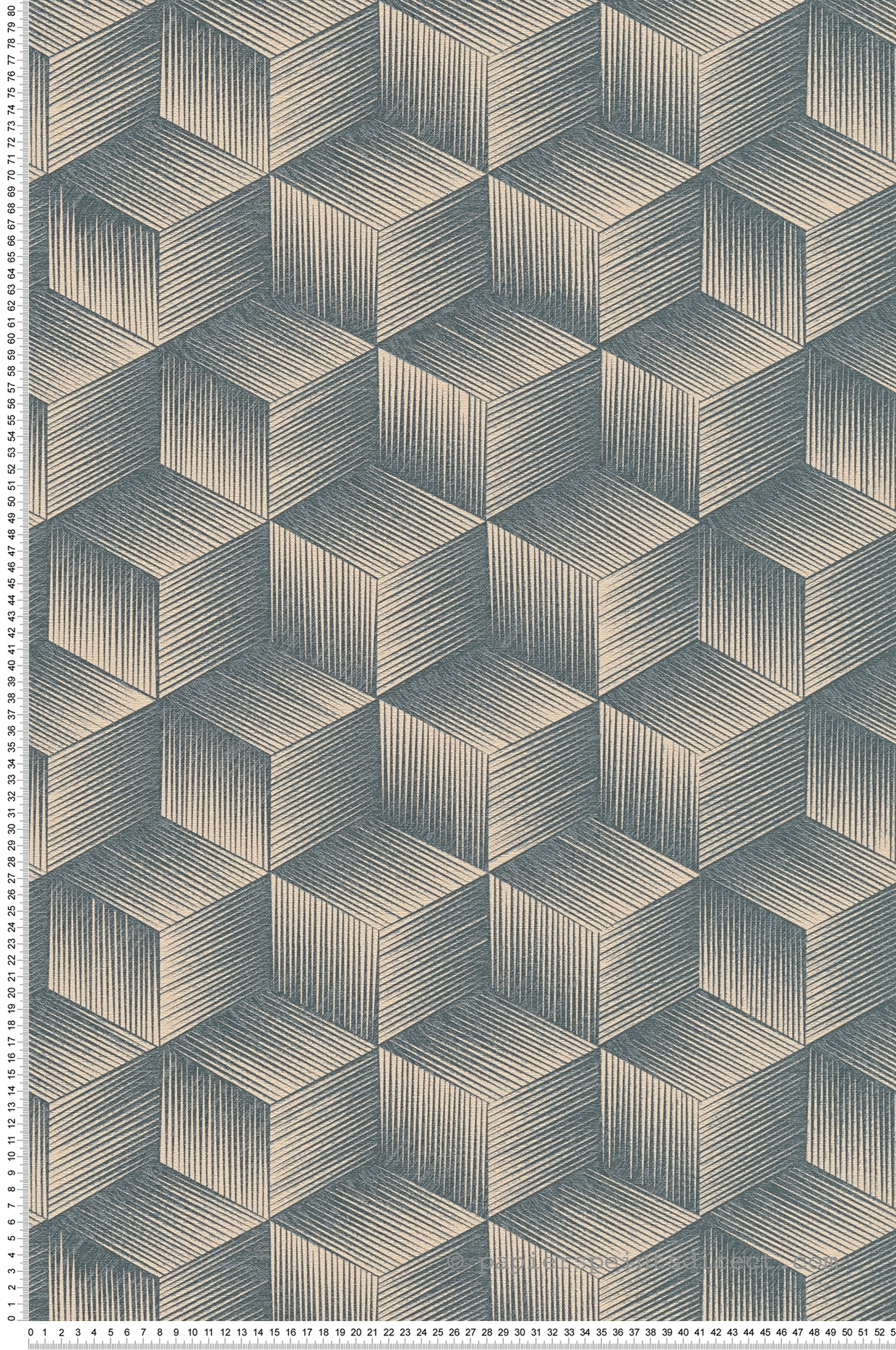 Papier peint Cubes 3D noir beige - Natural Living d'A.S. Création | Réf. AS-385063