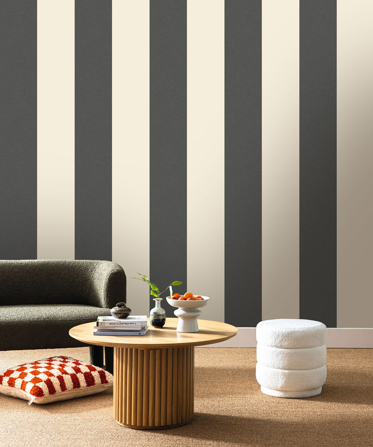 Papier peint Rayures XXL Lines gris anthracite - Line Up de Casélio | Réf. LNP106729090