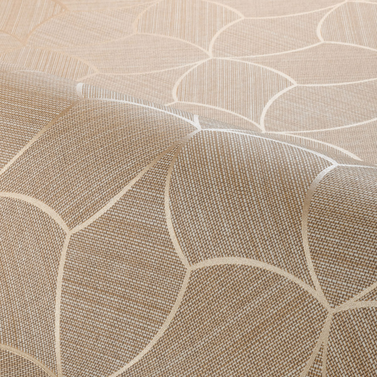 Papier peint Écailles Géométriques Tressana camel doré - Tressora de Casamance | Réf. CAS-76943466