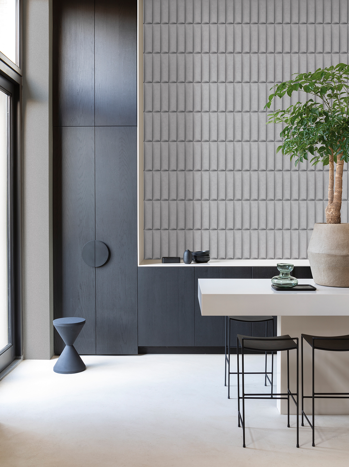 Papier peint Tube Industriel 3D gris - Affinity de Lutèce | Réf. LTC-AF24540