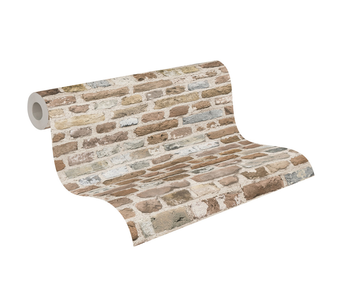 Papier peint Briquette Stone taupe - Elements 2 d'A.S. Création ROLL | Réf. AS-388293