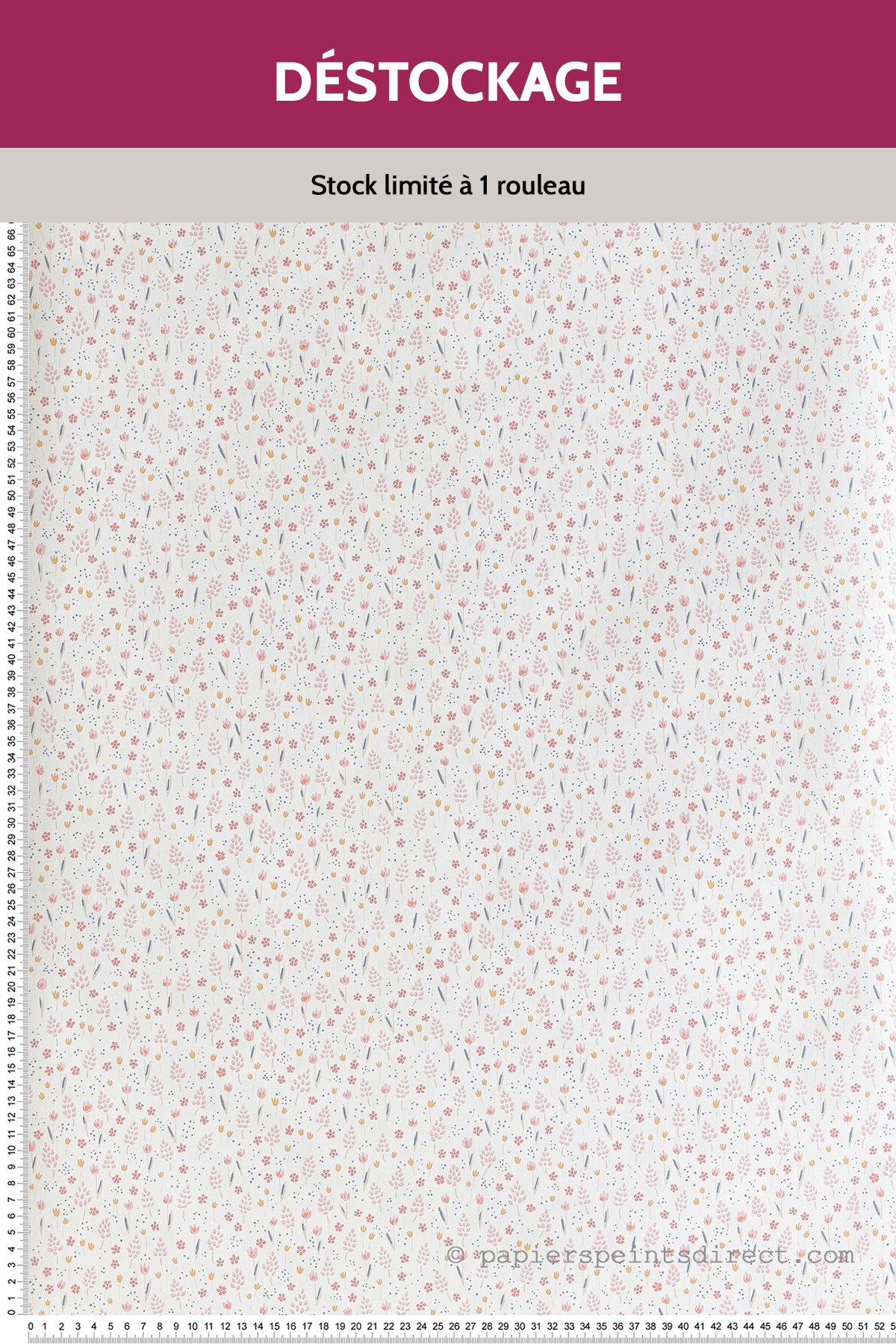 Papier peint Destockage - Enfant Liberty Rose Jaune - Happy Dreams