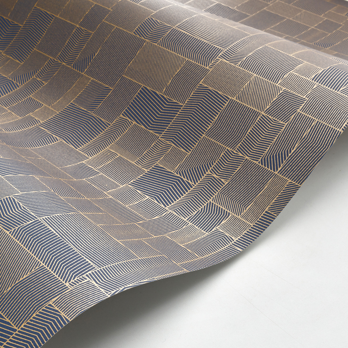 Papier peint Kensai bleu encre doré - Kyoto de Casadéco | Réf. KYTO88766842