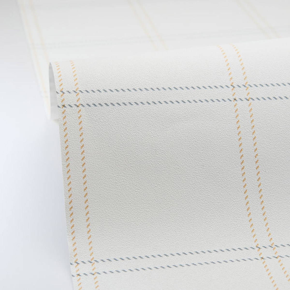 Papier peint Tartan Lines blanc jaune - Line Up de Casélio AMBV | Réf. LNP106753064