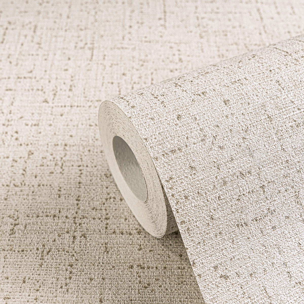 Papier peint Uni Tissage Métallisé blanc tourterelle doré - Cosmoliving d'A.S. Création ZOOM | Réf. AS-790669