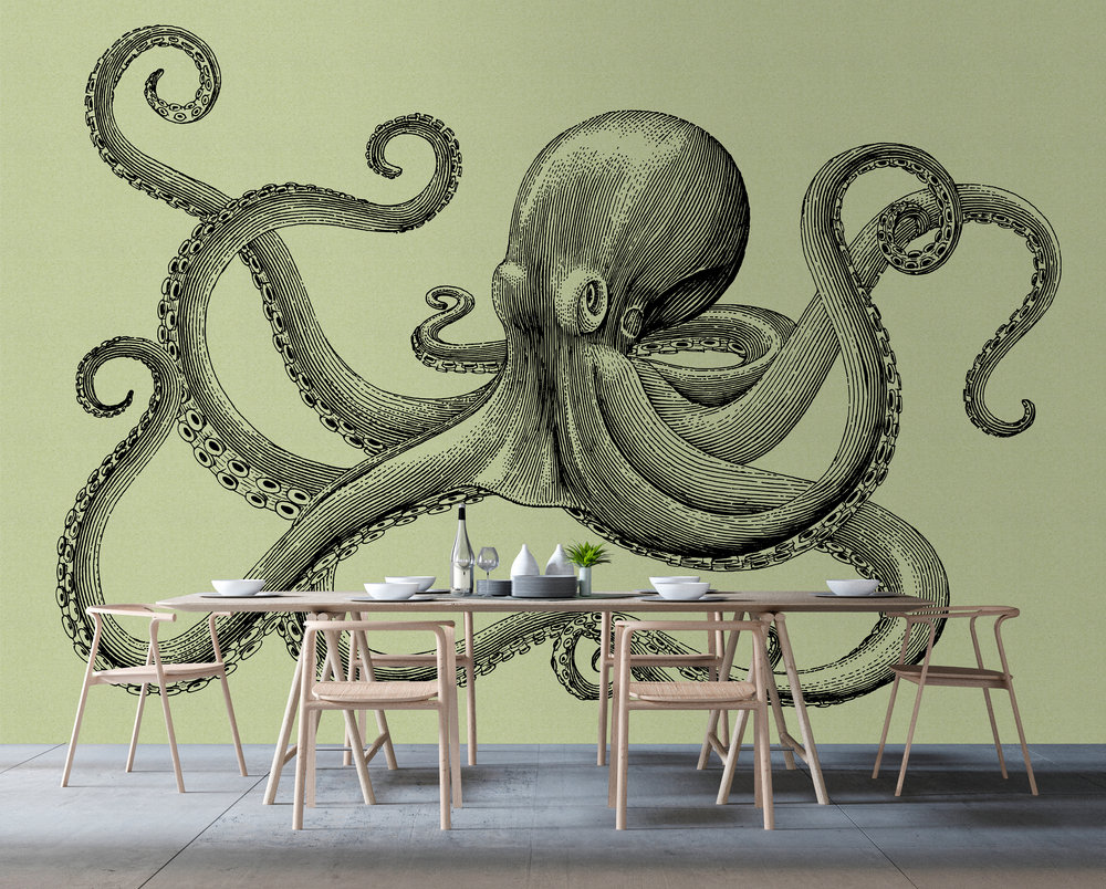 Papier peint panoramique Pieuvre Jules 3 - Référence DD114292 - Intissé 200g/m2 - Standard 400 x 270