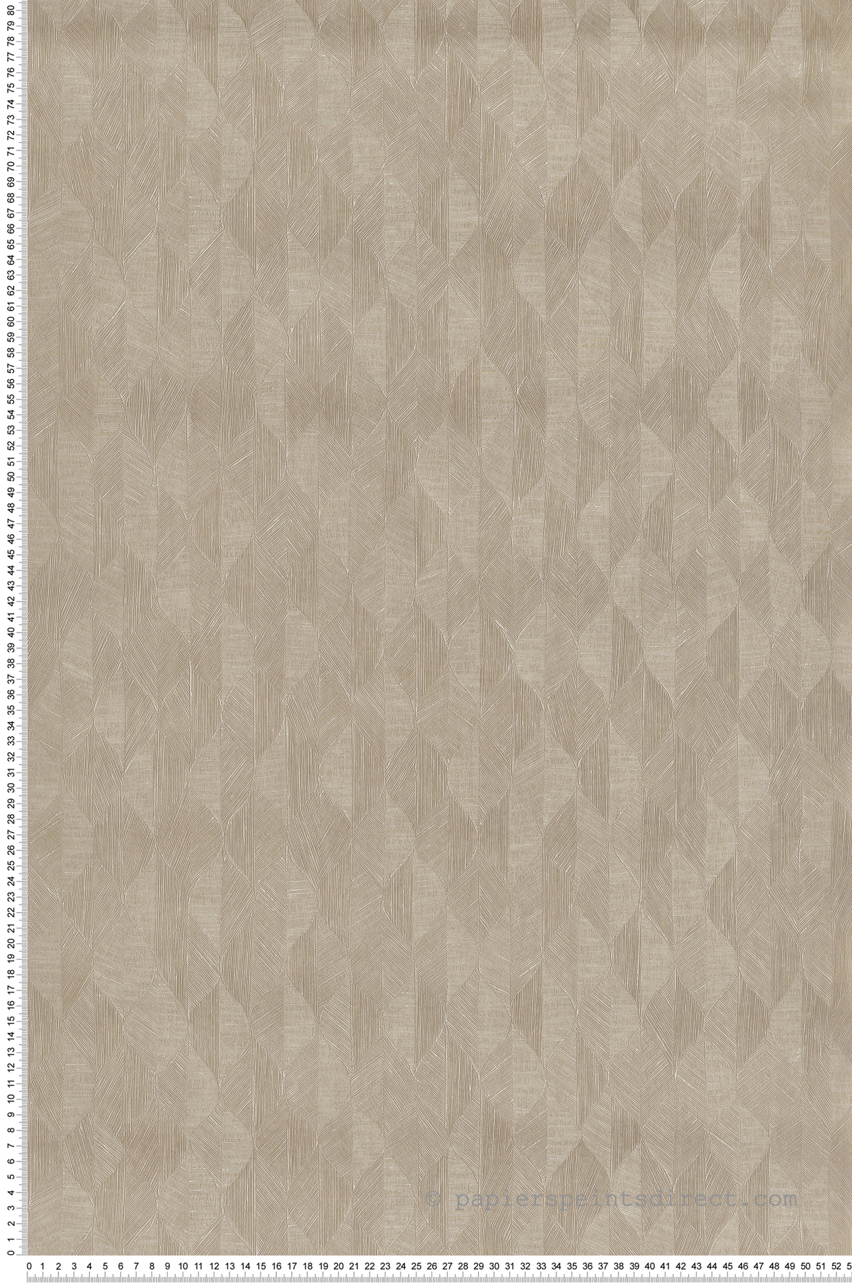 Papier peint Feuille Art Déco Tarrazu beige lin - Vegetals de Casadéco | Réf. VEGE201271414