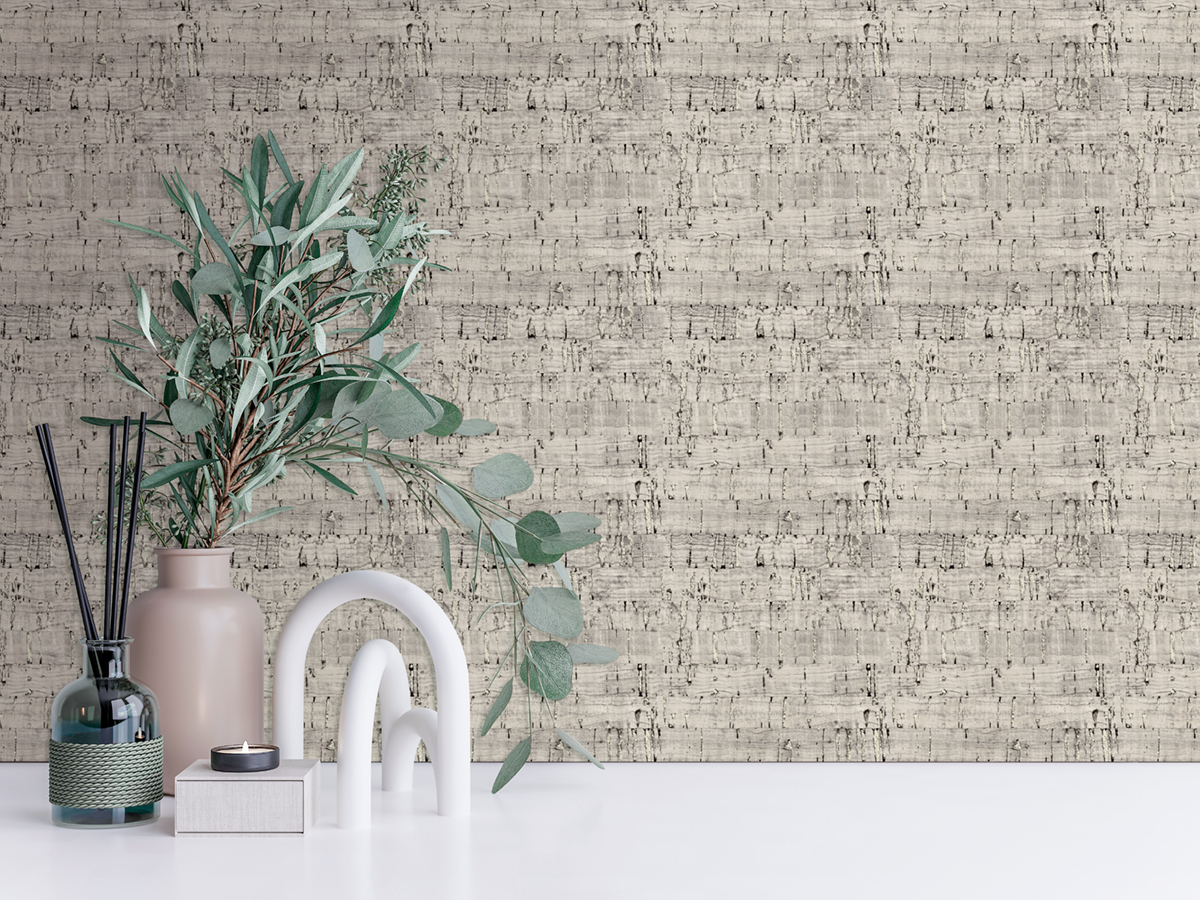 Papier peint Ecorce Liège gris argenté - Shamal de Montecolino | Réf. MC-NHW1026