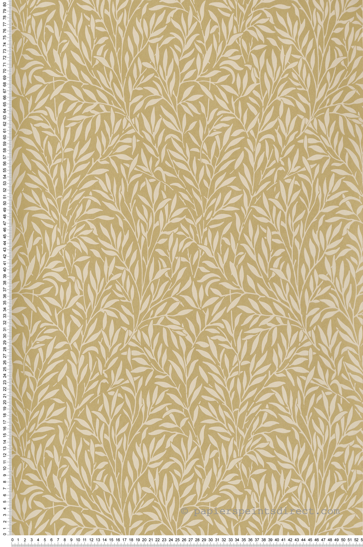 Papier peint Feuillage Willow beige camel - Arts & Crafts de Casadéco | Réf. ARCR86351210