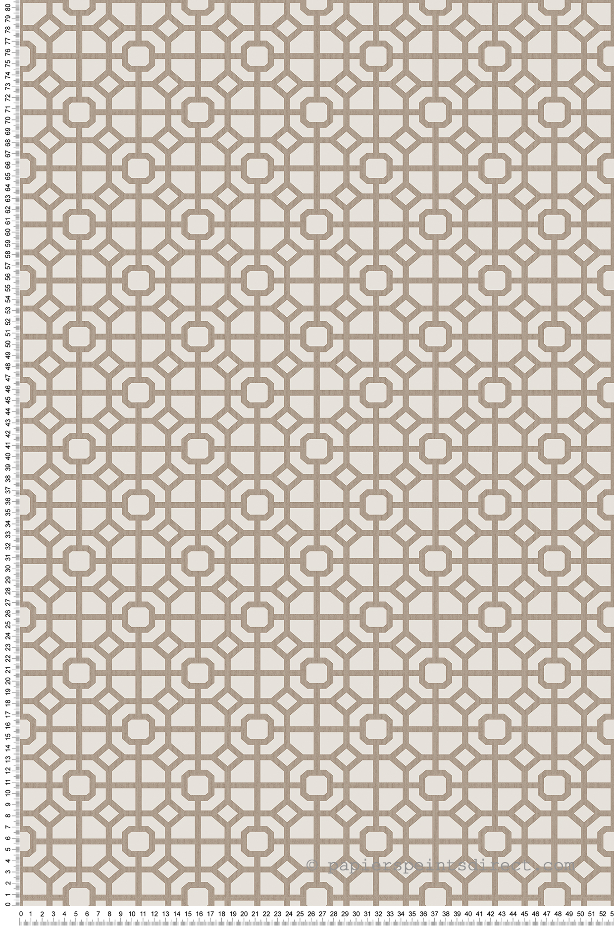 Papier peint Géométrique Claustra marron - Romance de Lutèce | Réf. LTC-19084