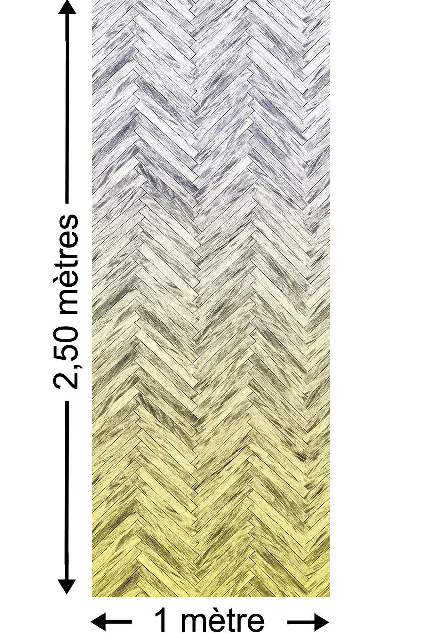 Panoramique Herringbone Yellow  - Papier peint Komar