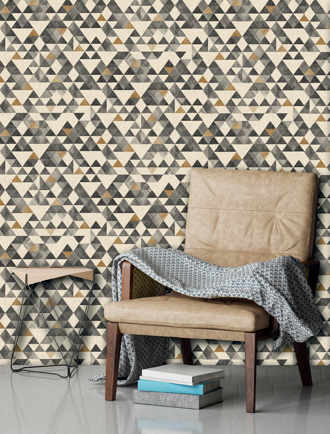 Papier Peint Scandinave Triangle noir - Les Essentiels de Lutèce AMB | Réf. LTC-111700109
