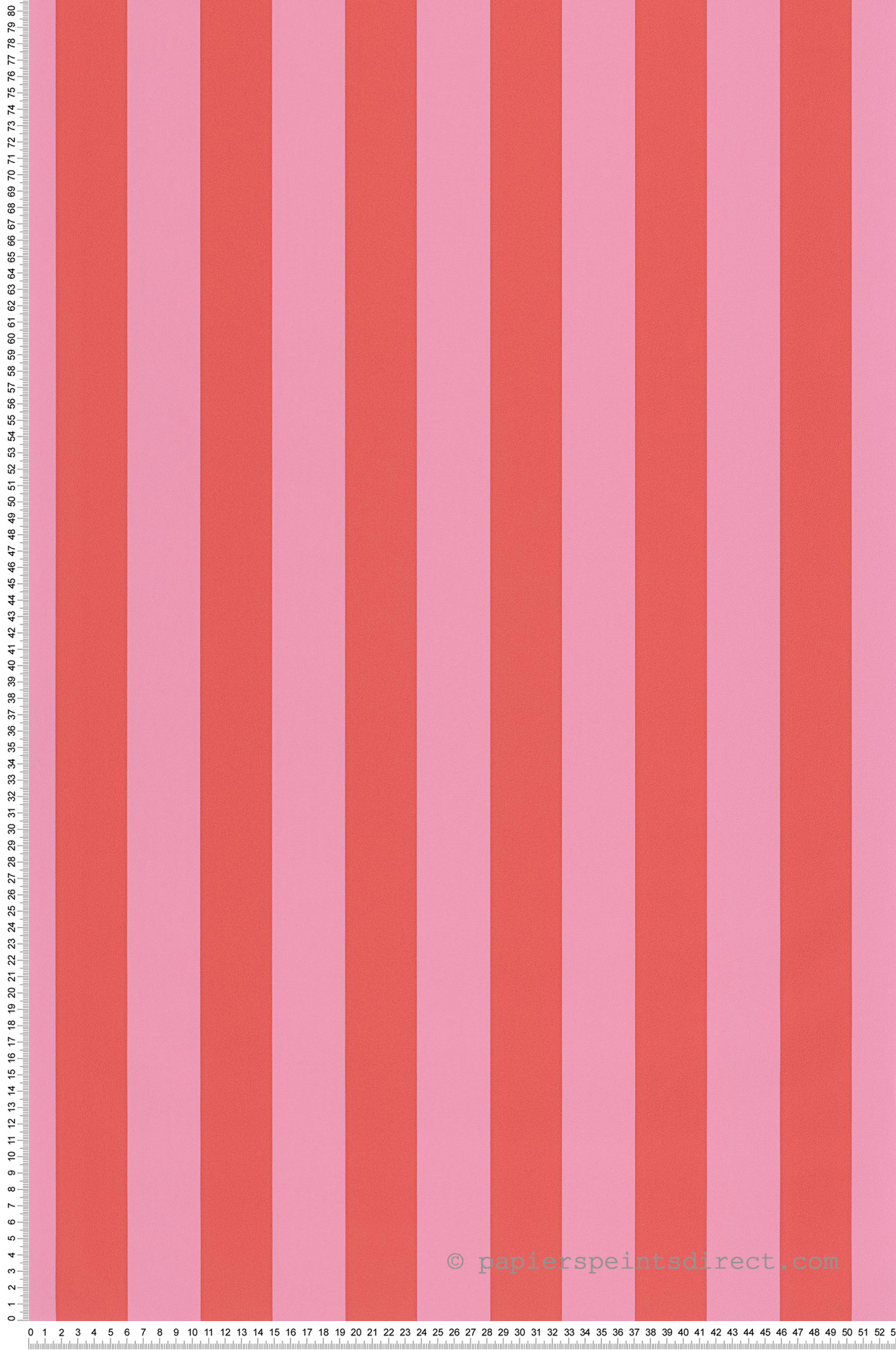 Papier peint Rayures Fines Lines rose rouge corail - Basics de Casélio | Réf. BAI104034140