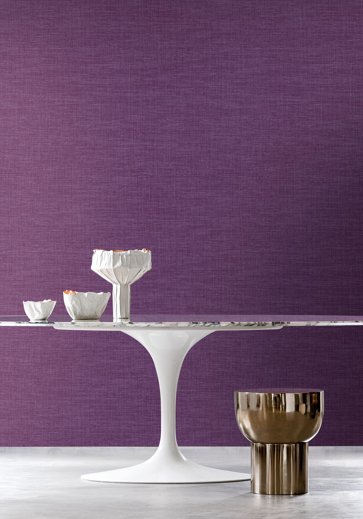 Papier peint Lin Shinok violet orchidée - Le Lin 3 de Casamance | Réf. CAS-F73810403