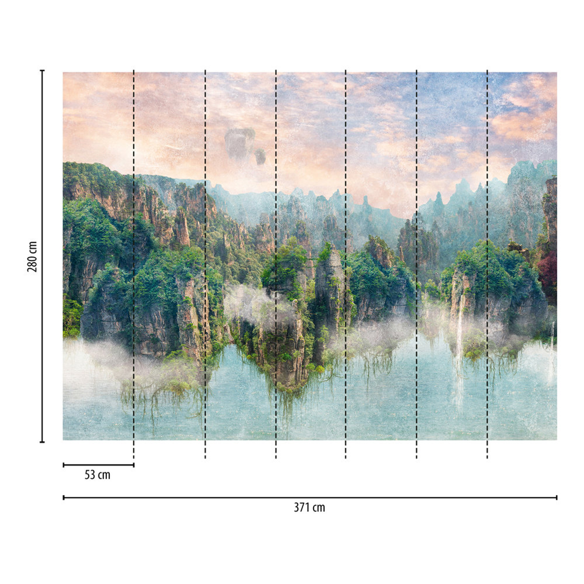Papier peint panoramique Île Féerique - The Wall 3 d'A.S. Création AMB3 | Réf. AS-399081