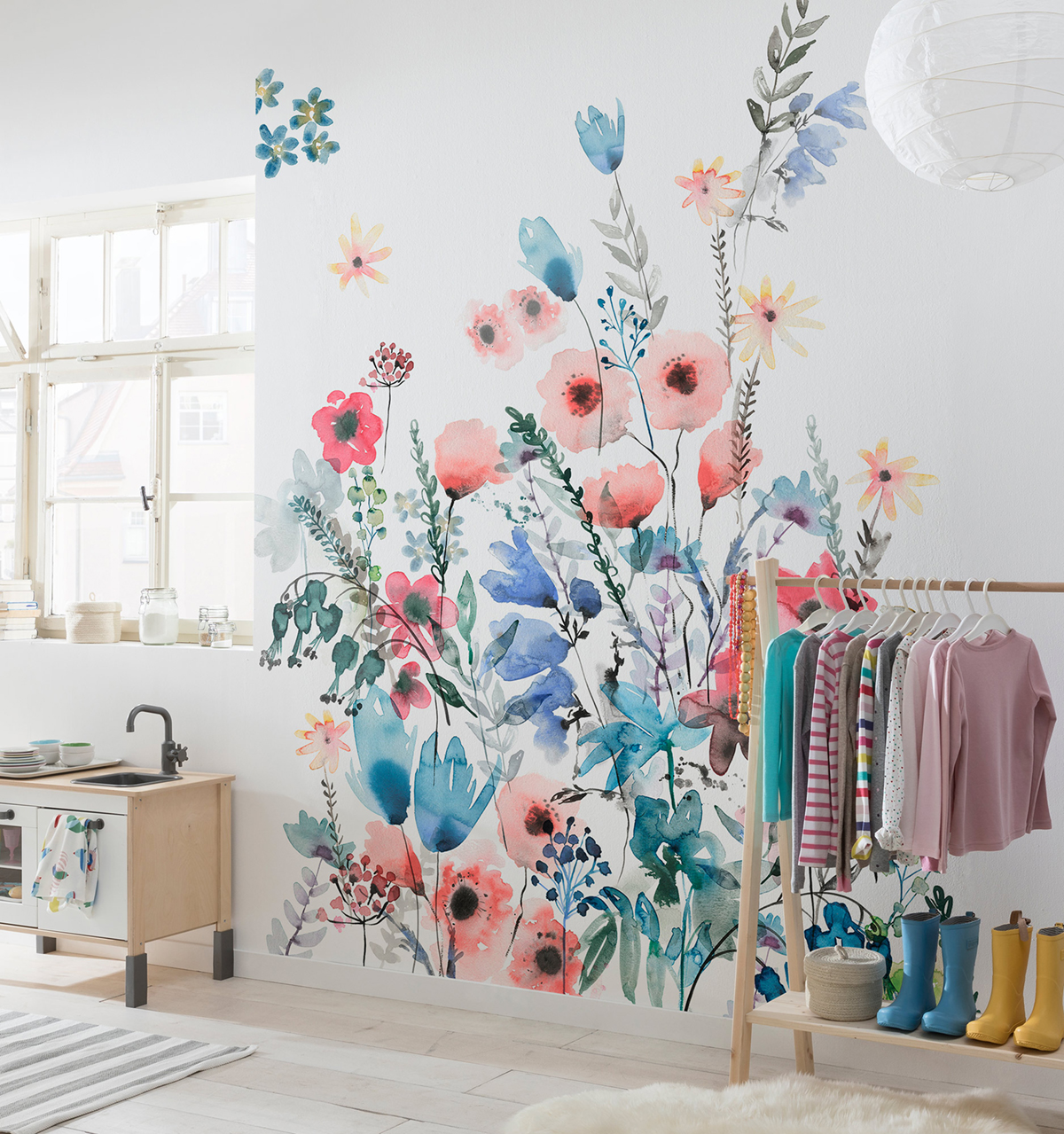 Papier peint panoramique Fleurs Aquitaine - Papier peint Komar Colors