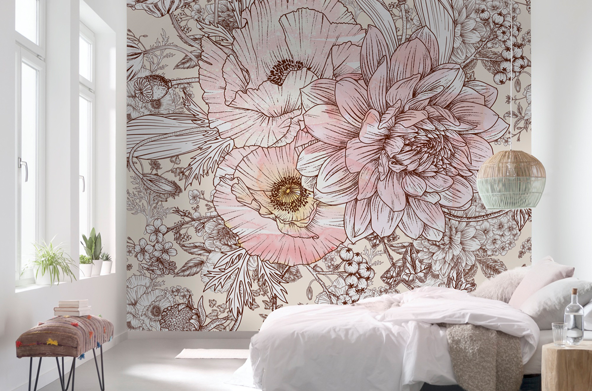 Papier peint panoramique Fleur Géante - Papier Peint Komar INK