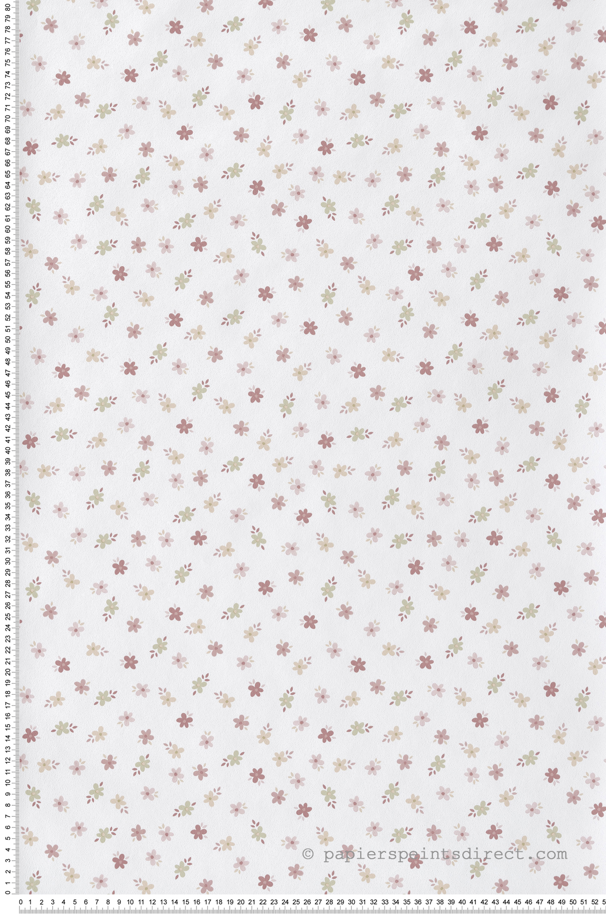 Papier peint Fleurettes rose beige vert - Babyland 2 de Lutèce | Réf. LTC-14844