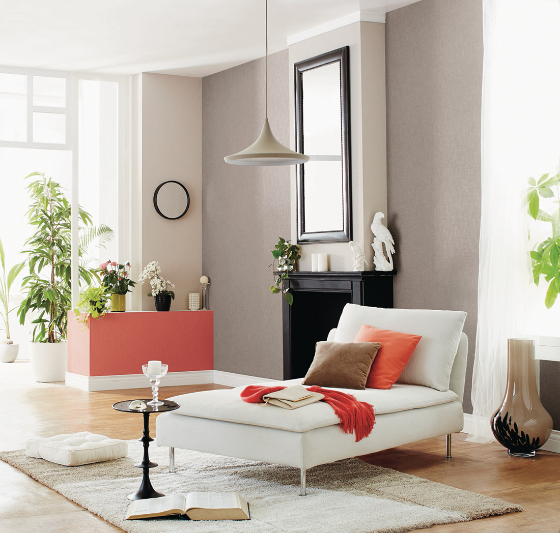 Papier peint Uni Taupe - Linen de Casélio | Réf. INN68521992 AMB2