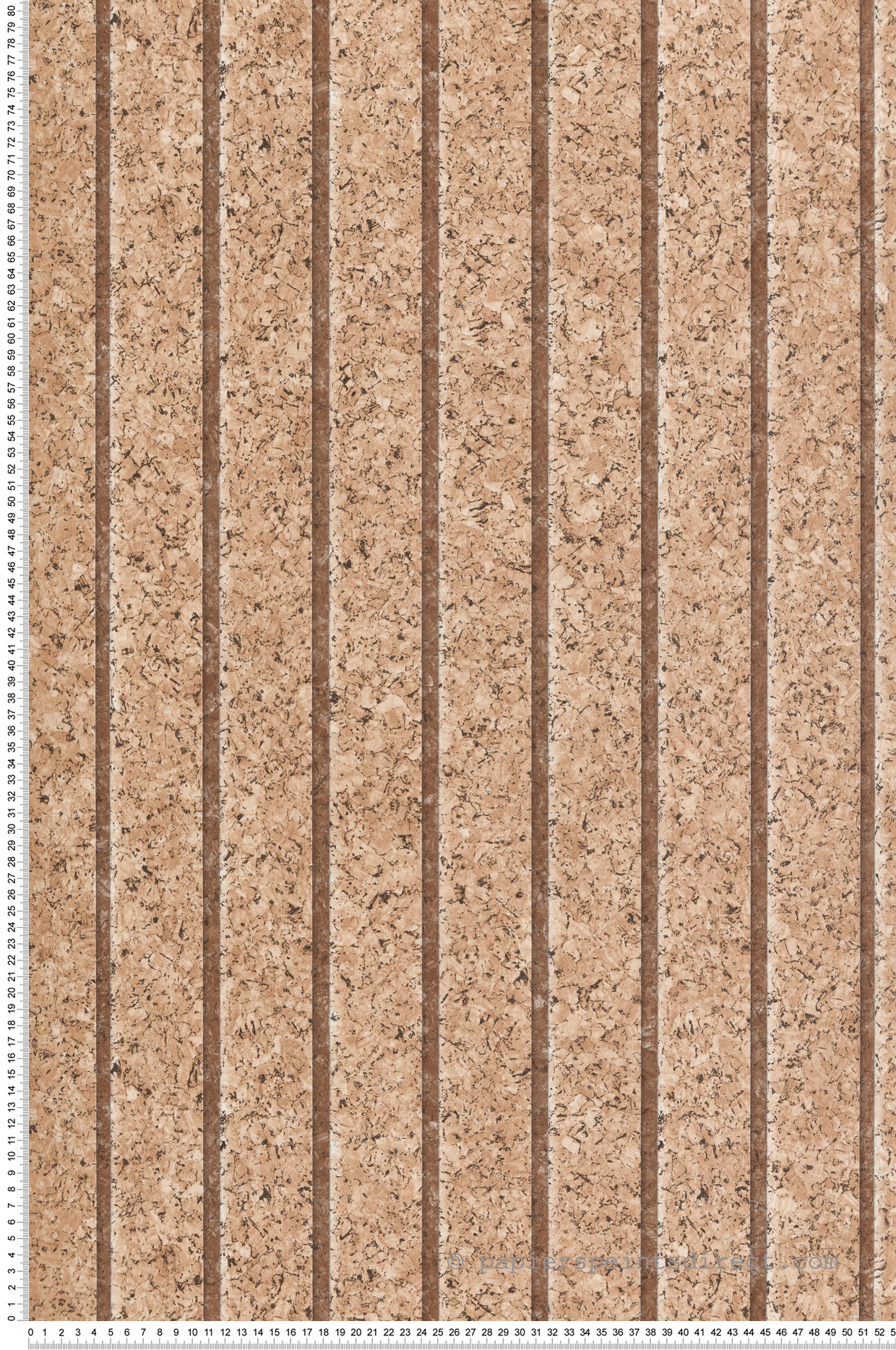 Papier peint Tasseau Liège Vertical beige - Brut d'Ugépa | Réf. UGP-M75308
