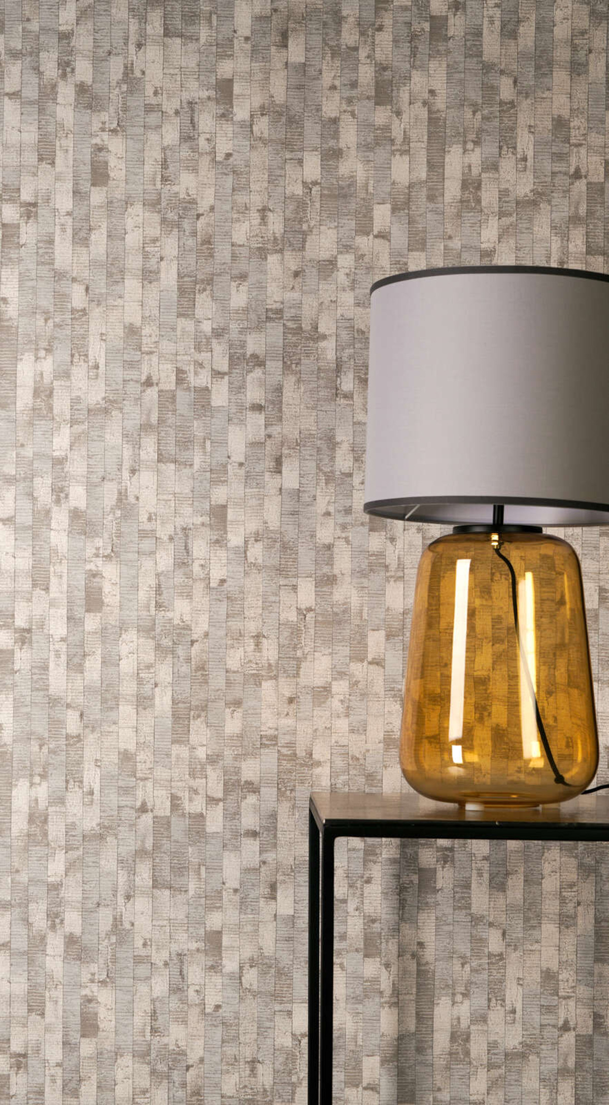 Papier peint Bois Lames Patiné grège argenté - Vibes & Styles d'A.S. Création AMB4| Réf. AS-790081