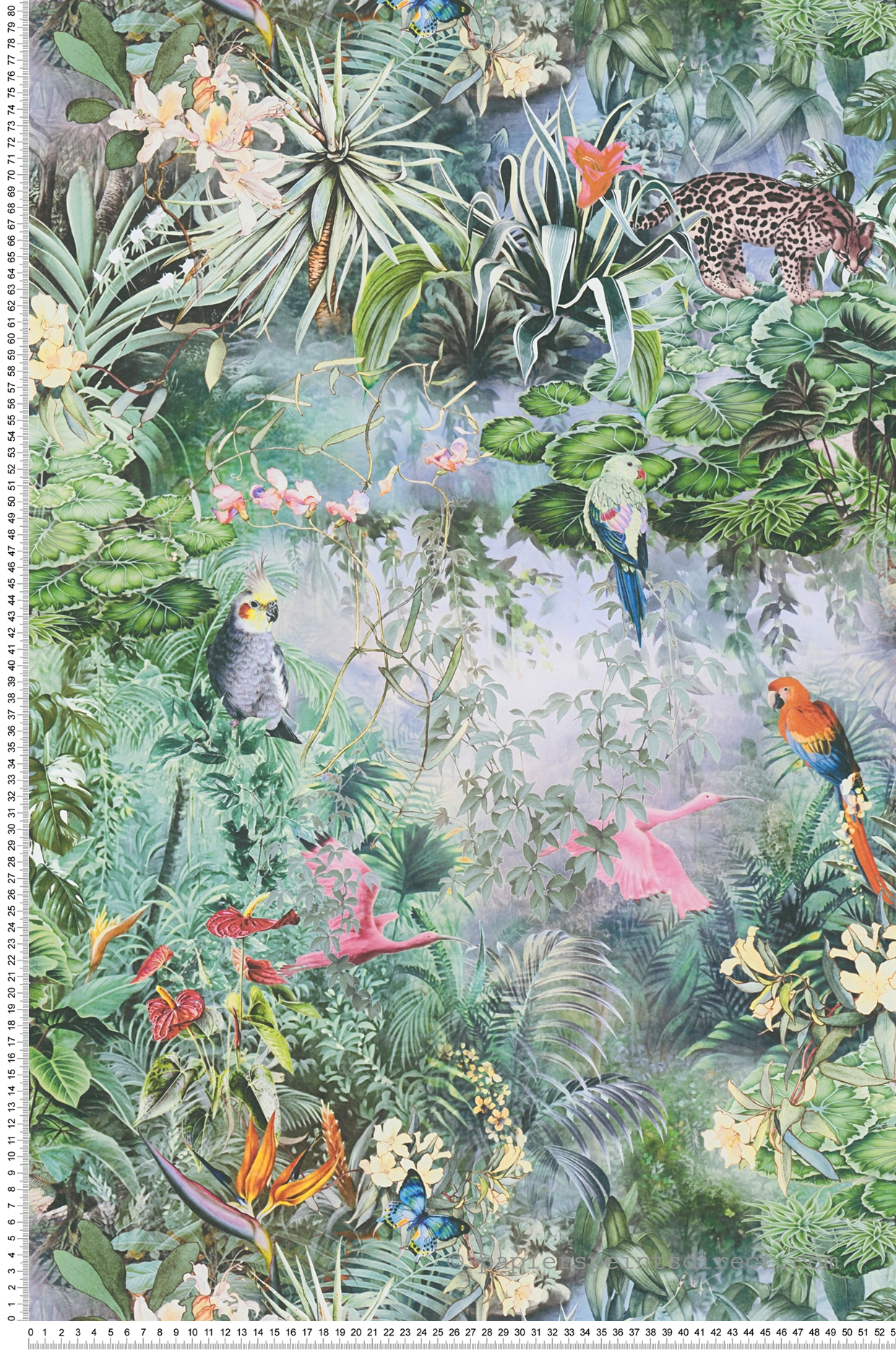 Papier peint Jardin et Perroquet vert et orange - Dream Flowery de Architects Paper | Réf. 38179-2